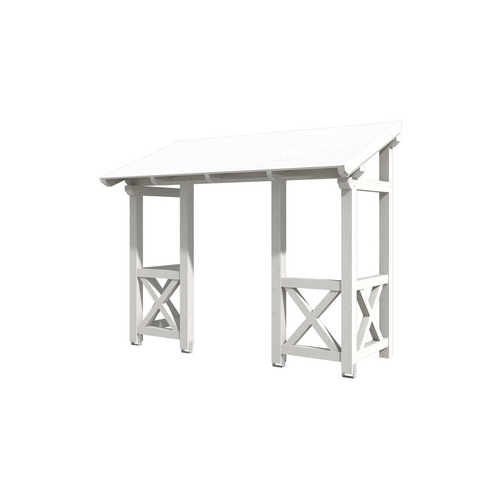 SKANHOLZ Vordach »Paderborn 5«, 336 x 156 cm (BxT), nordische Fichte, weiß - weiss