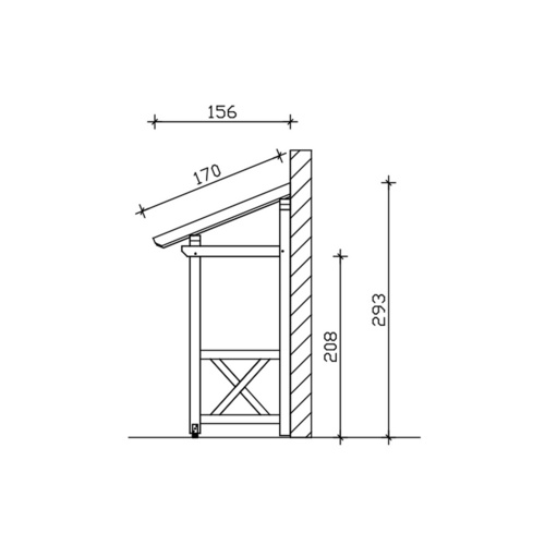 Thumbnail - SKANHOLZ Vordach »Paderborn 5«, 336 x 156 cm (BxT), nordische Fichte, nussbaum - braun