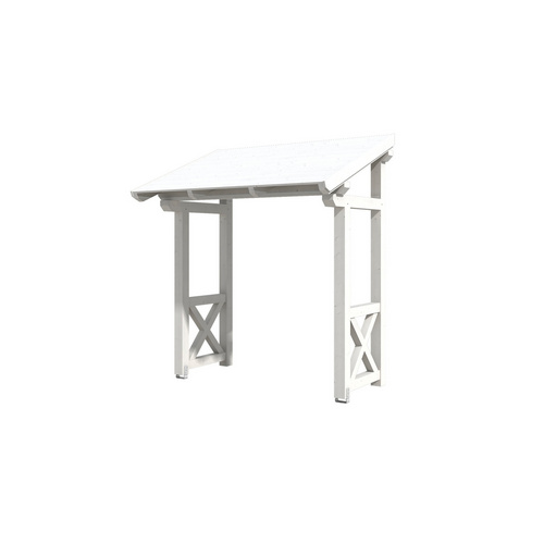 SKANHOLZ Vordach »Paderborn 4«, 242 x 156 cm (BxT), nordische Fichte, weiß - weiss