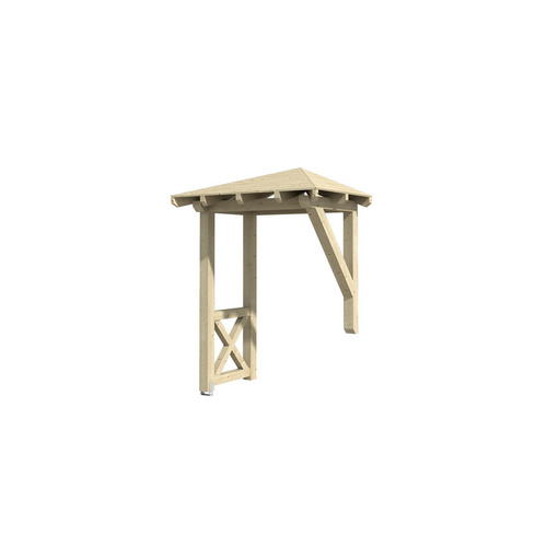 SKANHOLZ Vordach »Wesel 3«, 188 x 126 cm (BxT), nordische Fichte, natur - beige