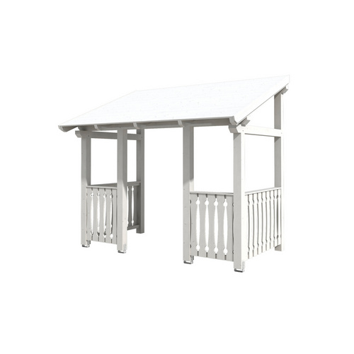 SKANHOLZ Vordach »Paderborn 8«, 336 x 202 cm (BxT), nordische Fichte, weiß - weiss