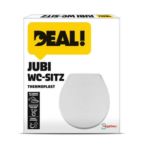 Thumbnail - DEAL! WC-Sitz »Jubi« Soft-Close-Funktion, Thermoplast, weiß - weiss