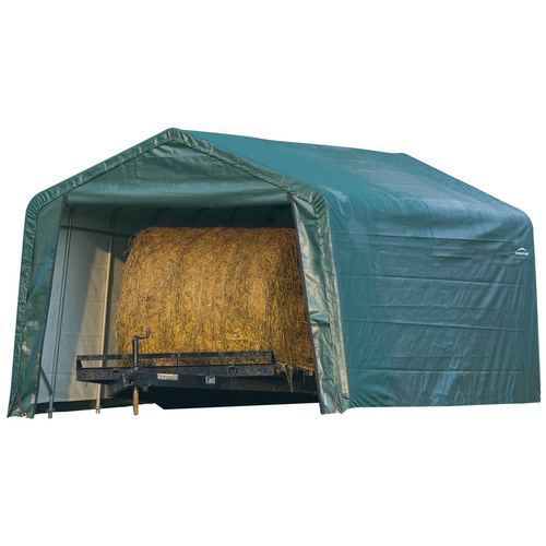 SHELTERLOGIC Weidezelt, BxHxT: 380 x 260 x 610 cm, Kunststoff, grün - gruen