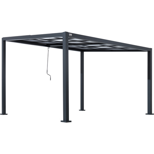 Thumbnail - Mr. GARDENER Terrassenüberdachung, BxHxT: 400 x 220/260 x 300 cm, Aluminium, anthrazit - grau