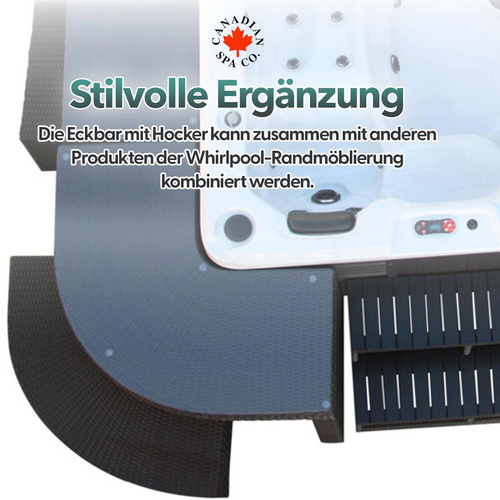 Canadian Spa Whirlpool Eckbar, mit Hocke...