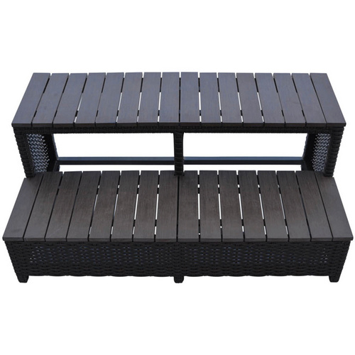 Thumbnail - Canadian Spa Whirlpool Treppe, 115 x 56 x 43 cm, für quadratische Whirlpools mit 2,3 m Länge - braun