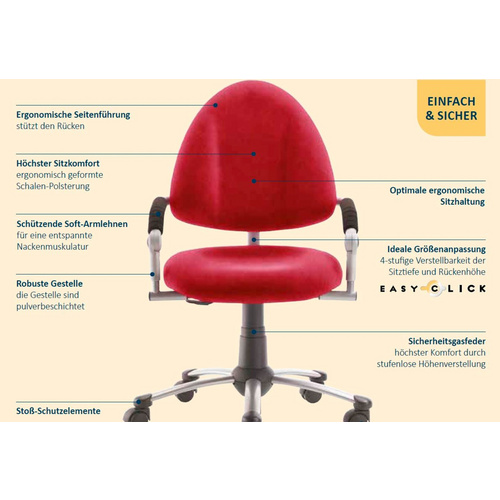 Thumbnail - Mayer Sitzmöbel Drehstuhl »2436«, BxH: 58,5 x 60 cm, blau