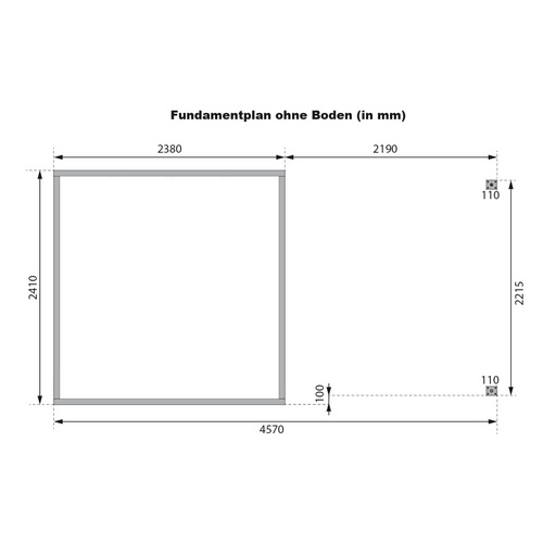 KARIBU Gartenhaus »Osterby 3,5 B«, BxHxT: 482 x 209 x 242 cm (Außenmaße inkl. Dachüberstand), Wandstärke 19 mm - grau |  Fichte  |  5,76 m²