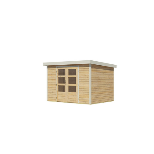KARIBU Gartenhaus »Osterby 4 A«, BxHxT: 322 x 209 x 213 cm (Außenmaße inkl. Dachüberstand), Wandstärke 19 mm - braun |  Fichte  |  6,35 m²
