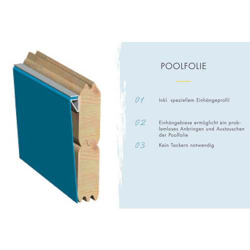 Thumbnail - KARIBU Pool »Triton«, BxHxL: 303 x 69 x 160 cm - braun