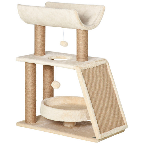 PawHut Kratzbaum, LxBxH: 60 x 30 x 76 cm - braun