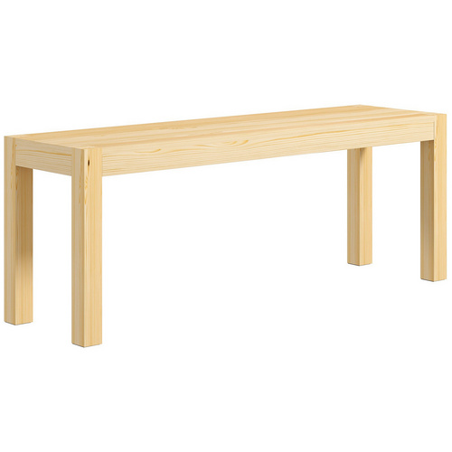 Homcom Sitzbank 2-Sitzer Holzbank Küchenbank Im Landhaus-Stil, Essbank Für Wohnzimmer, Küche, Eingang, Kiefernholz, Bis 240 Kg Belastbar, 120 X 33 X 45 Cm, Natur - Image 3