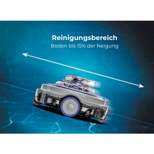 GRE Poolroboter, Breite: 35 cm, grau / b...