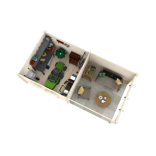 Mr. GARDENER Gartenhaus »Malta«, BxHxT: 606 x 219 x 326 cm (Außenmaße inkl. Dachüberstand) - braun Mr. GARDENER Gartenhaus »Malta«, BxHxT: 606 x 219 x 326 cm (Außenmaße inkl. Dachüberstand) - braun