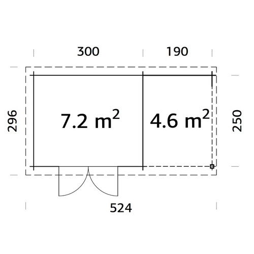Mr. GARDENER Gartenhaus »Malta«, BxHxT: 524 x 217 x 296 cm (Außenmaße inkl. Dachüberstand) - braun |  Fichte  |  11,8 m²