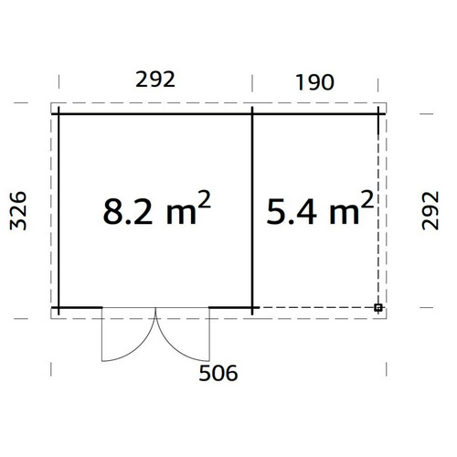 Mr. GARDENER Gartenhaus »Malta«, BxHxT: 506 x 219 x 326 cm (Außenmaße inkl. Dachüberstand) - braun |  Fichte  |  13,6 m²