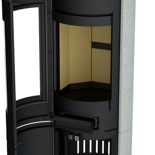 THERMIA Kaminofen »Eos 200 XL«, schwarz, Stahl / Kalkstein, 7 kW THERMIA Kaminofen »Eos 200 XL«, schwarz, Stahl / Kalkstein, 7 kW