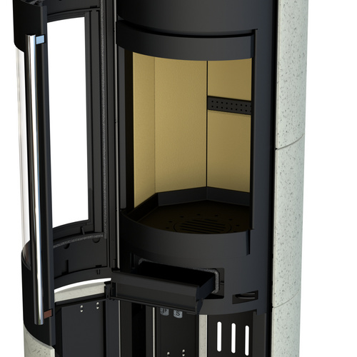 THERMIA Kaminofen »Eos 211 Mass«, schwarz, Stahl / Kalkstein, 7 kW THERMIA Kaminofen »Eos 211 Mass«, schwarz, Stahl / Kalkstein, 7 kW