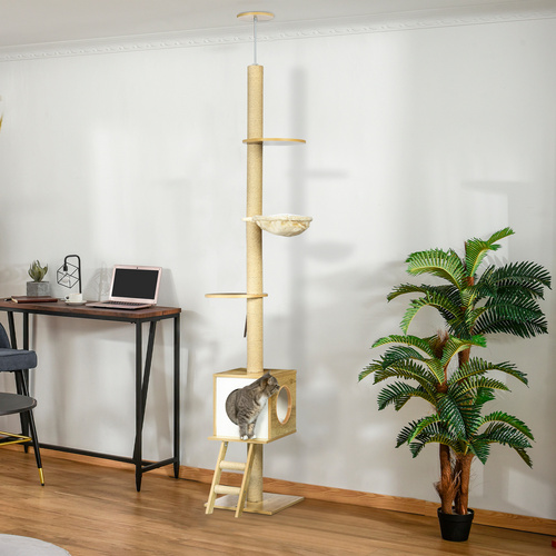 Thumbnail - PawHut Kratzbaum, LxBxH: 40 x 40 x 260 cm - braun