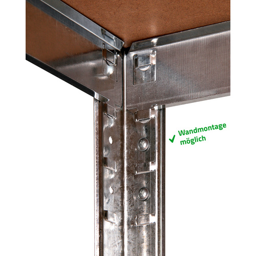 Thumbnail - Ondis24 Schwerlastregal »Thomas«, BxHxT: 90 x 180 x 40 cm, max. Belastung: 875 kg - silberfarben