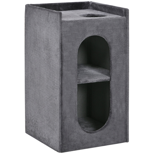 PawHut Kratztonne, LxBxH: 45 x 45 x 81 cm - grau