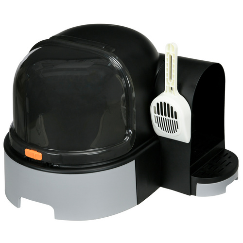 PawHut Katzentoilette, mit Schaufel, LxBxH: 52 x 60 x 42 cm - grau