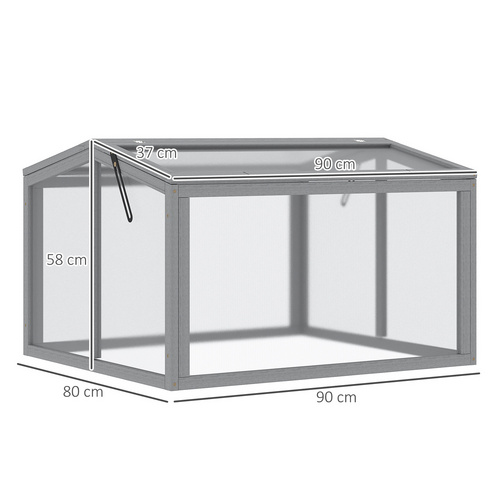Thumbnail - Outsunny Hochbeet, LxBxH: 90 x 80 x 58 cm - grau