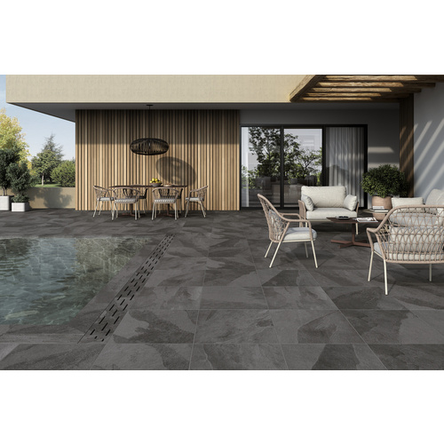 Thumbnail - Mr. GARDENER Terrassenplatte »Slate«, LxBxS: 59,5 x 59,5 x 2 cm, graphit - grau