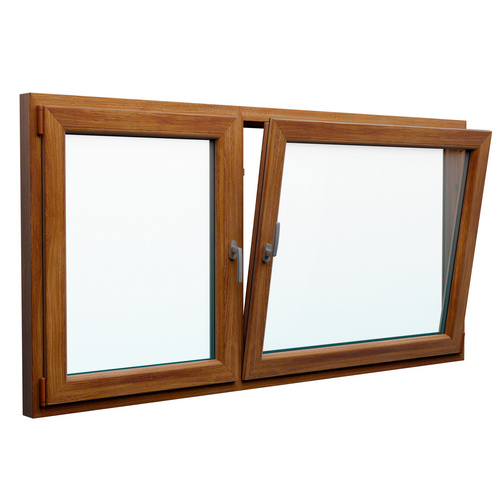 Josef Meeth Fenster und Türen Energiespar-Fenster »76/3 «, 140 x 170 cm (BxH), Dreh-Kipp/Dreh-Kipp - goldfarben
