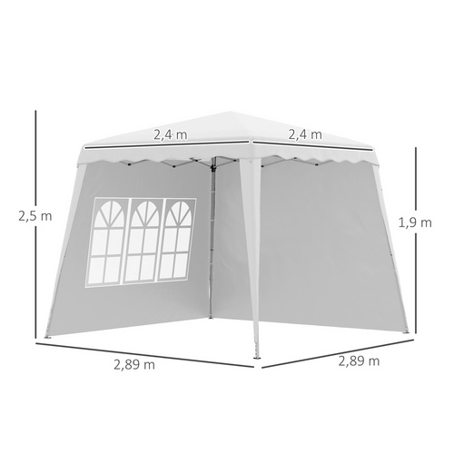 Outsunny Pavillon, LxBxH: 240 x 240 x 25... Outsunny Pavillon, LxBxH: 240 x 240 x 25...