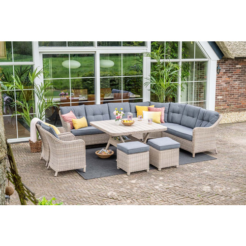 Thumbnail - GARDEN IMPRESSIONS Lounge-Hocker »Milwaukee«, BxH: 46 x 48 cm, Aluminium - beige