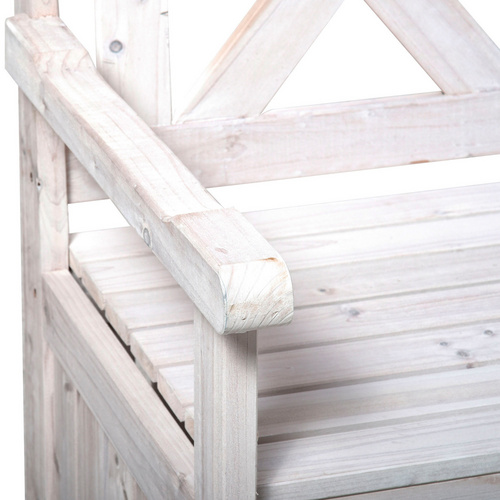 Thumbnail - Outsunny Gartenbank, LxBxH: 115 x 61 x 85 cm - weiss