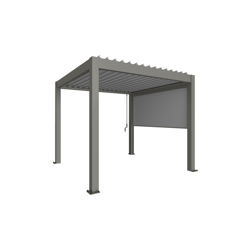 BIOHORT Pergola-Sonnenrollo »Gr. 4«, BxHxT: 235 x 10 x 364 cm, quarzgrau-metallic