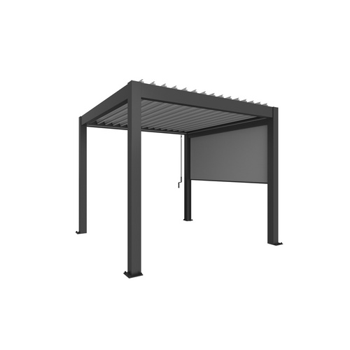 BIOHORT Pergola-Sonnenrollo »Gr. 3,5«, BxHxT: 327 x 235 x 10 cm, dunkelgrau-metallic