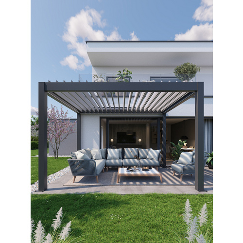 Biohort Dunkelgrau/Hellgrau Pergola "3X3 M, Verschiedene Farben", Grau (, Metallic), B:312cm T:312cm, Pergolen, 312X312x264 Cm, Ausgezeichnet Mit Dem Red Dot... - Image 3