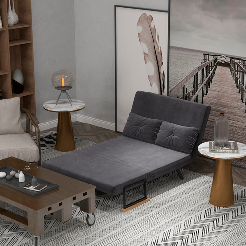 Thumbnail - HOMCOM Sofa, Schlafsofa, LxBxH: 102 x 73 x 81 cm - grau
