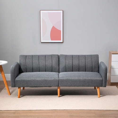 Thumbnail - HOMCOM Sofa, Schlafsofa, LxBxH: 173 x 75 x 73 cm - grau