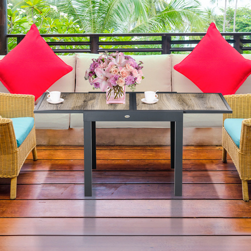 Thumbnail - Outsunny Gartentisch, ausziehbar, LxBxH: 160 x 80 x 75 cm - bunt