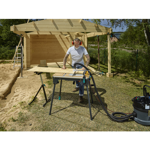 Thumbnail - WOLFCRAFT Maschinentisch »MASTER cut 2200«, schwarz, braun - grau