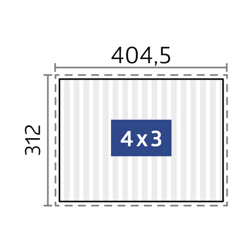 BIOHORT Pergola »Gr. 4x3«, BxHxT: 404,...