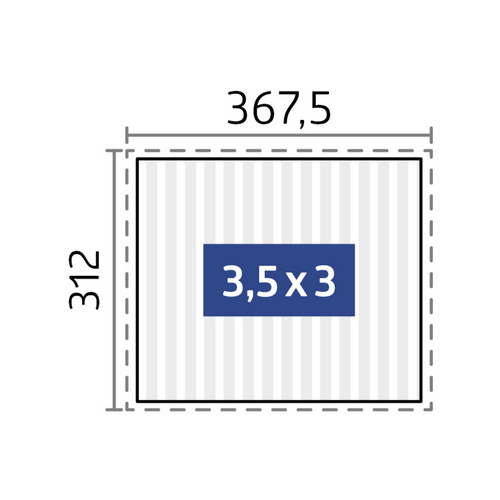 BIOHORT Pergola »Gr. 3,5x3«, BxHxT: 36...
