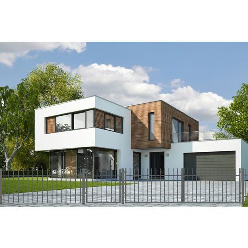 Thumbnail - POLBRAM STEEL GROUP SP. Z O.O. SP.K. Zaunfeld »Matt 80«, 200x80 cm, anthrazit, verzinkt - grau