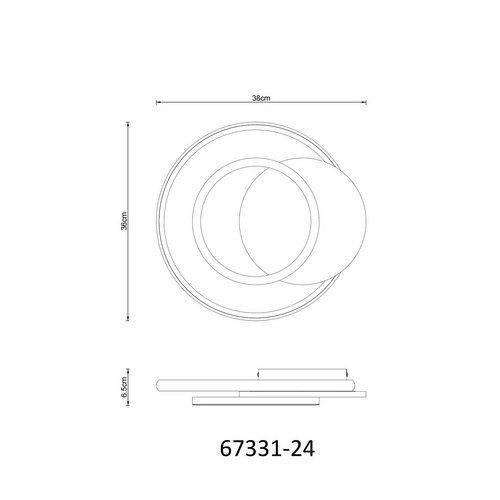 Thumbnail - GLOBO LIGHTING Deckenleuchte »JULIO«, 38 x 36 x 65 cm, 24W, 3000K, inkl. Leuchtmittel - braun