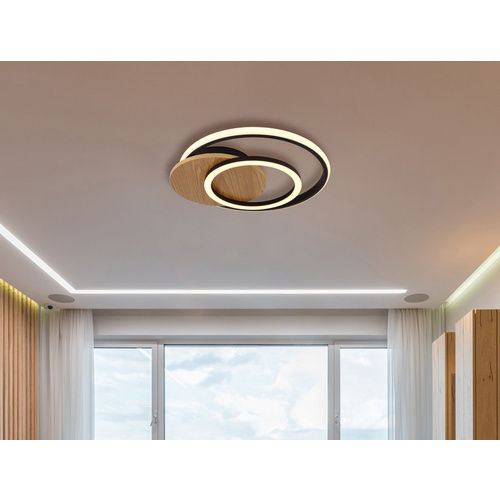 Thumbnail - GLOBO LIGHTING Deckenleuchte »JULIO«, 38 x 36 x 65 cm, 24W, 3000K, inkl. Leuchtmittel - braun