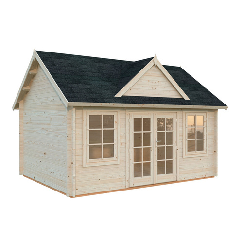 PALMAKO Gartenhaus »Claudia«, Aufstellmaße BxTxH: 494 x 376 x 337 cm, unbehandelt, Holz - braun |  Fichte