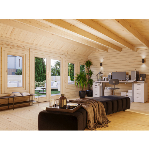 Thumbnail - PALMAKO Gartenhaus »Claudia«, Aufstellmaße BxTxH: 578 x 425 x 249 cm, tauchgrundiert, Holz - grau