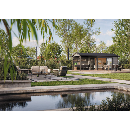 PALMAKO Gartenhaus »Amanda«, Aufstellmaße BxTxH: 712 x 340 x 280 cm, tauchgrundiert, Holz - braun |  Fichte