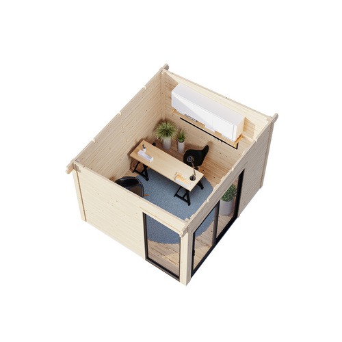 PALMAKO Gartenhaus »Andrea«, Aufstellmaße BxTxH: 340 x 352 x 249 cm, lackiert, Holz - grau |  Fichte