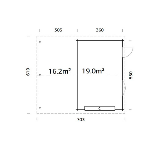 PALMAKO Garage »Roger«, Aufstellmaße ...