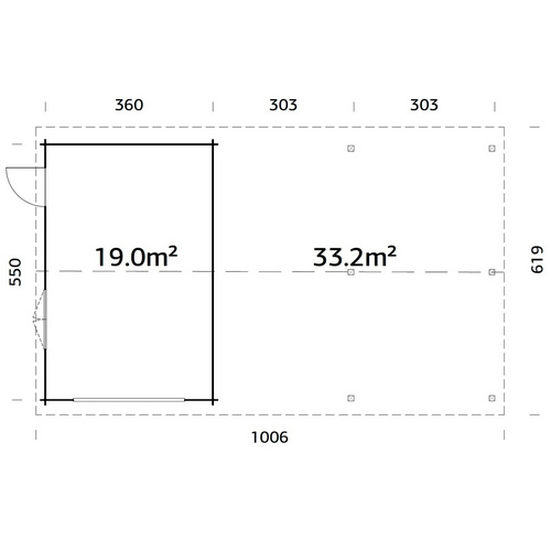 PALMAKO Garage »Roger«, Aufstellmaße ... PALMAKO Garage »Roger«, Aufstellmaße ...